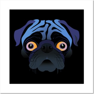 Halloween Pug Sad Spooky Posters and Art